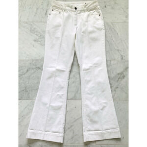 SOFT SURROUNDINGS White Jeans Medium 30” x 31” Flare Wide Leg Denim Bootcut EUC